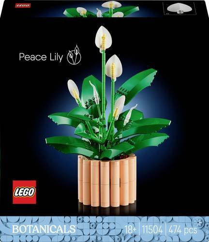 LEGO Botanicals Friedenslilie 11504 künstliche Pflanze in Grün und Weiß - Bild 1