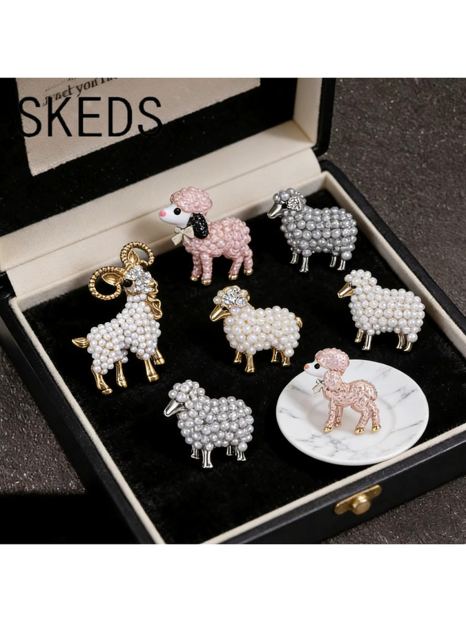 SKEDS Schaf-Brosche, Tier-Anstecknadel, Unisex - Bild 2