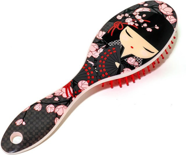 Kimmidoll MICHIKO Haarbürste, Kopfhautmassagegerät, Kokeshi-Puppen-Design - Bild 1