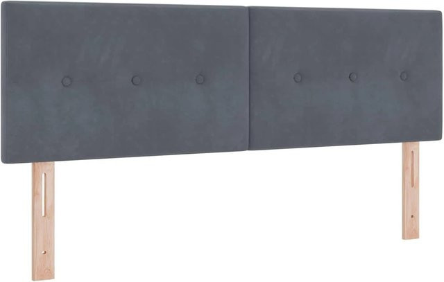 vidaXL LED Kopfteil mit integrierter RGB-Beleuchtung, Grau, Breite: 144 cm - Bild 1