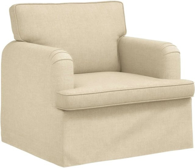 vidaXL Sofa in Creme mit Stoffbezug, B/T/H: 84 x 80 x 85 cm - Bild 1