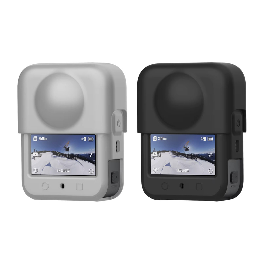 PULUZ Silikon-Körperschutzhülle in Schwarz für DJI Osmo 360 mit kratzfester Objektivabdeckung - Bild 2