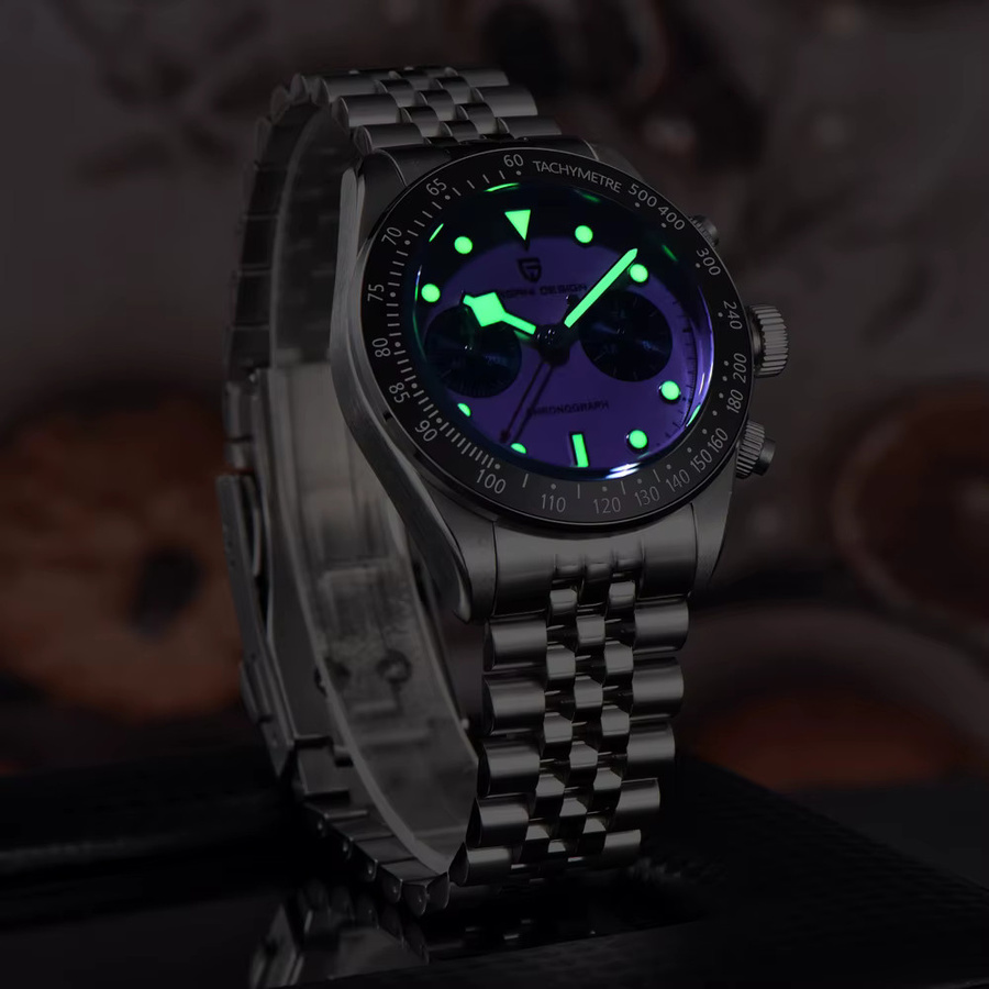 PAGANI DESIGN Chronograph Armbanduhr, Quarz, Edelstahl, Saphirglas, Herren - Bild 5