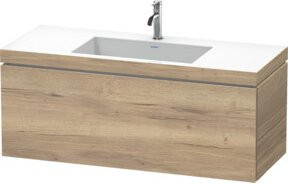 Duravit Waschtischunterschrank L-Cube c-bonded, Wandhängend, Braun, B: 120 cm, T: 48 cm - Bild 1