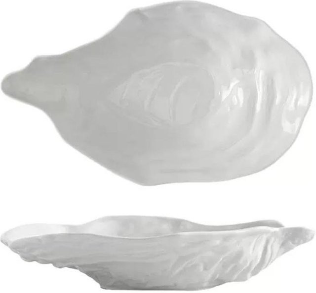 Haixuelec Keramik Sashimi-Platte als kreatives Desserttablett und Salatteller in Weiß - Bild 1