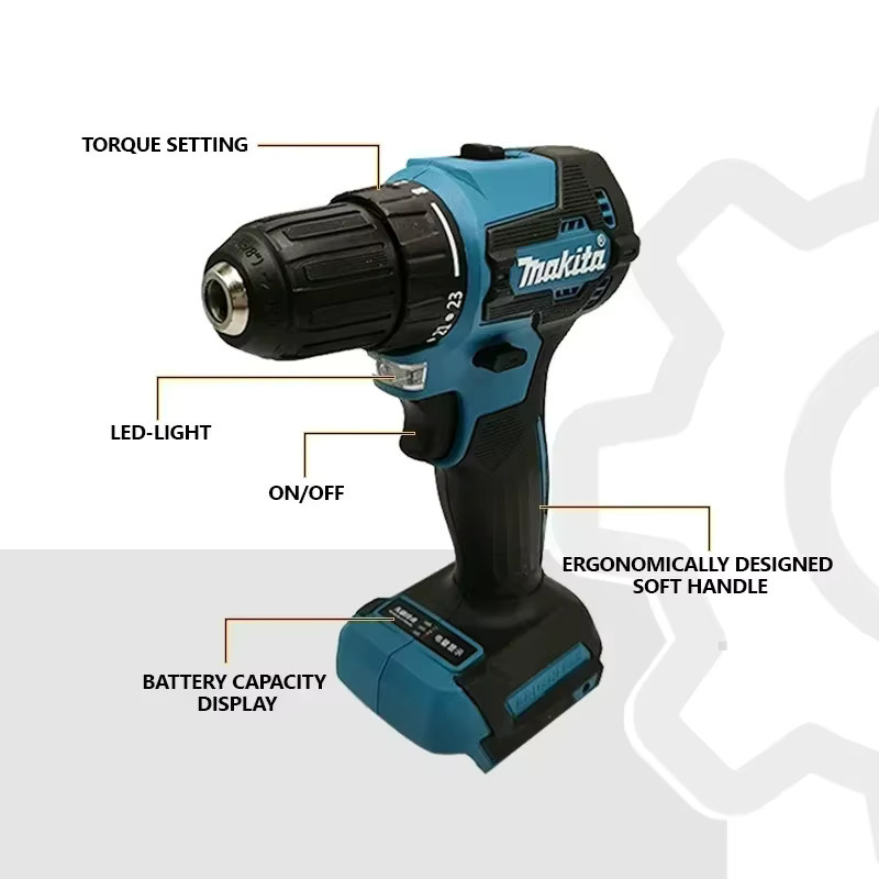 Makita LXT Akku-Bohrschrauber DDF487, bürstenloser Schlagschrauber, 18 V, Blau - Bild 5