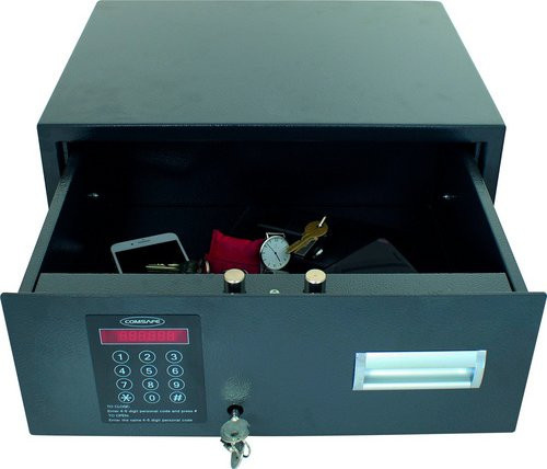 Rottner Tresor aus Metall in Grau, B/H/T: 47 x 20 x 37 cm - Bild 1