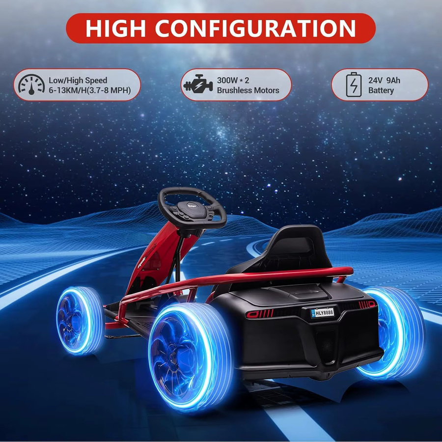 HiMISS Kinder-Go-Kart, Elektroauto, Drift-Kart, ab 8 Jahren - Bild 5