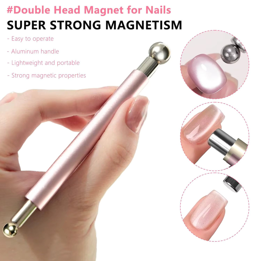 LINMANDA Cat-Eye-Nagelmagnet, doppelköpfig, zylindrisch - Bild 2