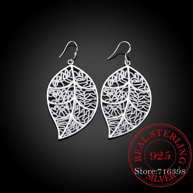 Wucifang Jewelry Hängeohrringe 925 Silber, Schwarz, Damen - Bild 1