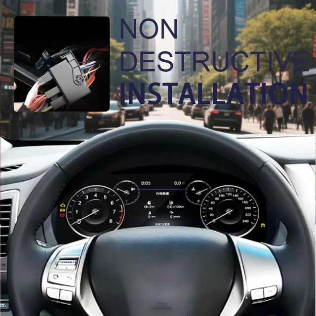 YANFU Digitales Kombiinstrument mit kabellosem CarPlay für Nissan X-Trail Qashqai Murano Teana Pathfinder, 12,3 Zoll, Schwarz - Bild 1