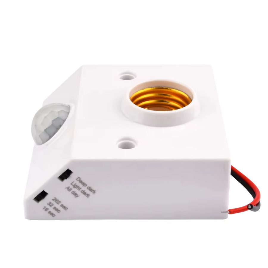 Szaoju Intelligenter PIR-Infrarot-Bewegungssensor E27 LED-Lampensockel in Weiß - Bild 5