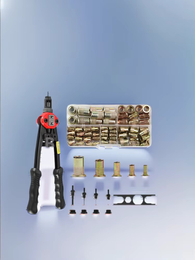 JORPETS Nietwerkzeug Set mit 175 Stück Nietmuttern und manueller Nietpistole BT606 für M3 M4 M5 M6 M8 Handgewinde - Bild 5
