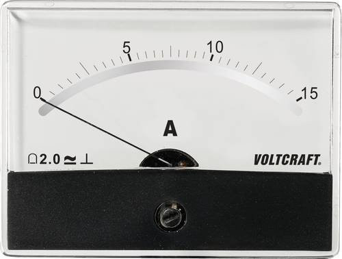 Voltcraft Einbau-Messgerät AM-86X65/15A/DC mit Drehspule in Weiß - Bild 1