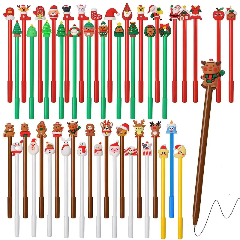 ZQNYCY Cartoon Weihnachts Schaukelstifte für Kinder mit schwarzer Tinte in Mehrfarben - Bild 5