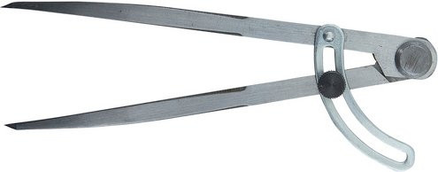 Connex Bogenzirkel aus Metall in Silber, Durchmesser: 25,5 cm - Bild 1