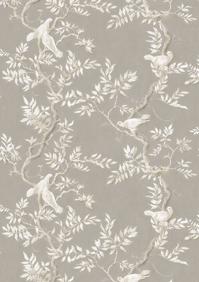 Lewis & Wood Tapete Doves - Topaz in Beige mit floralem und botanischem Motiv - Bild 1