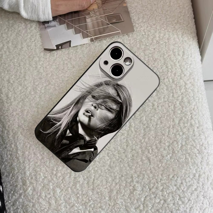 Kate M-Moss Trendige Handyhülle für iPhone 17 Air 16 15 14 Plus 13 12 11 Pro Max 16e Stoßfeste HD Klare Rückabdeckung in Transparent - Bild 4