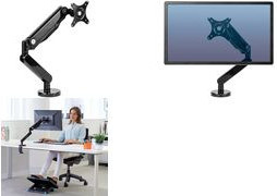 Fellowes Platinum Series Einzel-Monitorarm in Schwarz für Monitore bis 30 Zoll mit VESA 75x75 mm und USB-A Anschluss - Bild 2