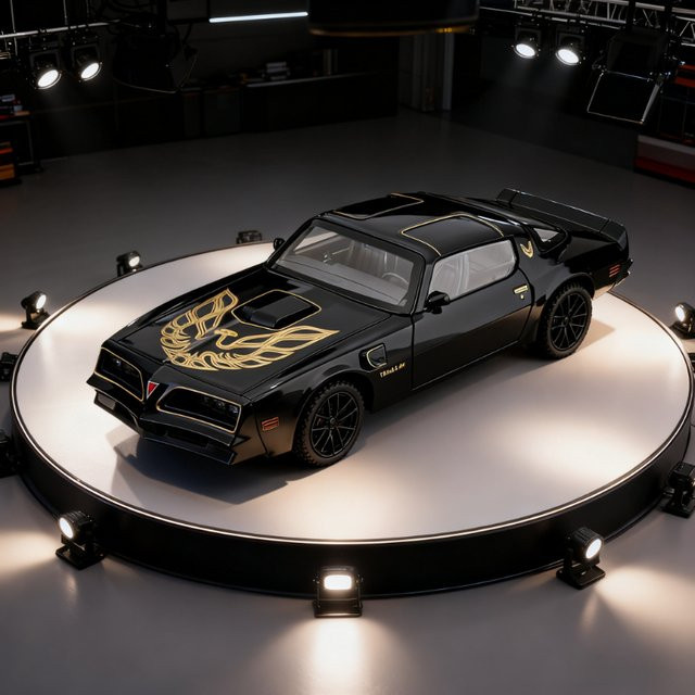 MINI AUTO Firebird Automodell, 1:32, Metall, mit Sound und Licht - Bild 1