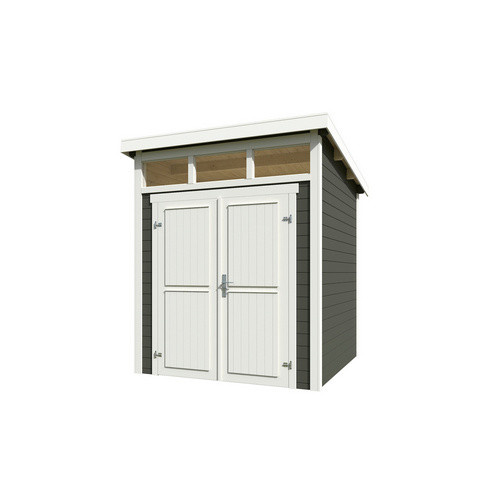 Lasita Gartenhaus Kibo in Grau-Grün mit Außenmaßen von 220 x 245,1 x 223,5 cm - Bild 2