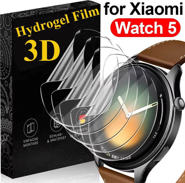 Kratzfeste Hydrogel Displayschutzfolie für Xiaomi Watch 5 in Transparent - Bild 1