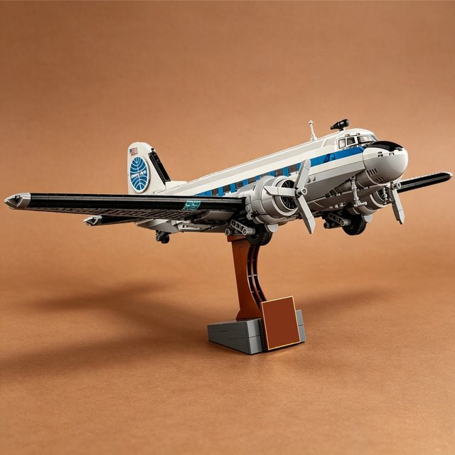 Hot Toys Doppelmotor-Flugzeugpropeller Passagierflugzeug, Blau & Weiß, 1903 Teile, ab 14 Jahren - Bild 1