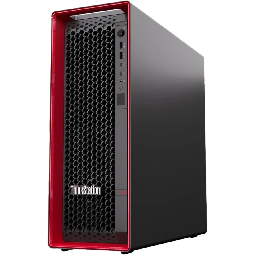 Lenovo ThinkStation P5 Full Tower Workstation mit Intel Xeon W3-2525, 32GB RAM und 1TB SSD, Windows 11 Pro, Schwarz/Rot - Bild 3