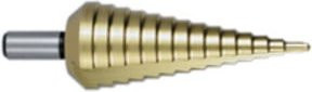 RUKO HSS Stufenbohrer mit Titanbeschichtung in Gold, gerade Nut - Bild 1