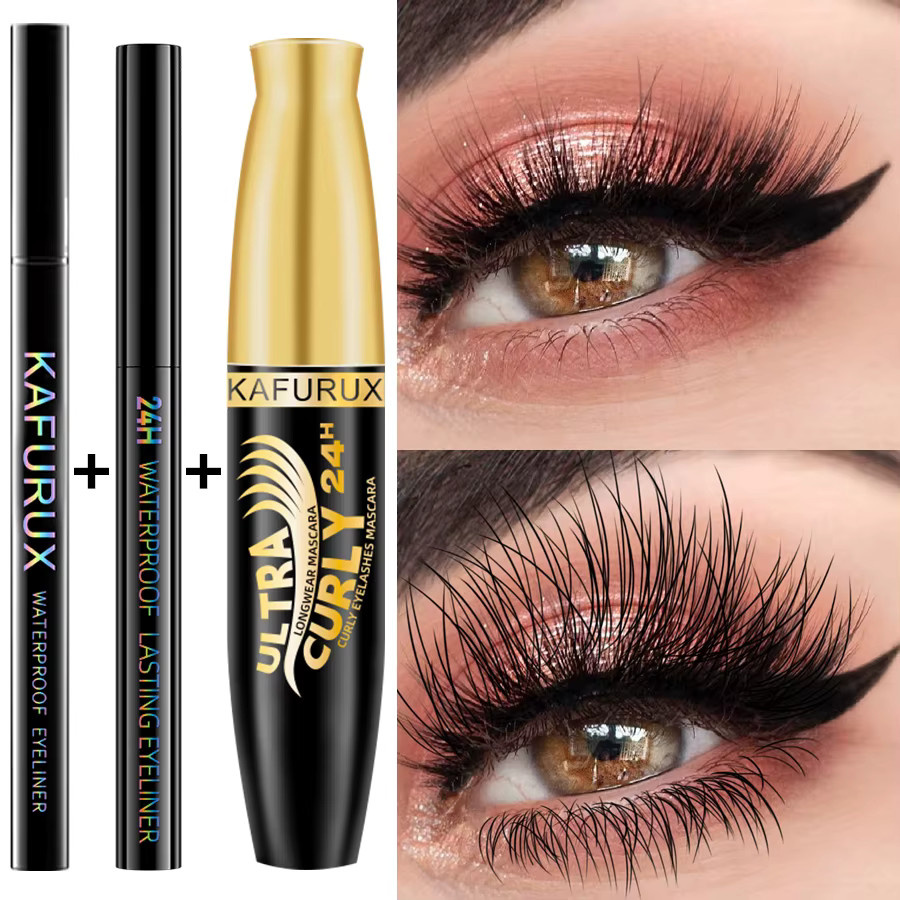 KAFURUX Augen-Make-up Set, Schwarz, 3-teilig - Bild 2