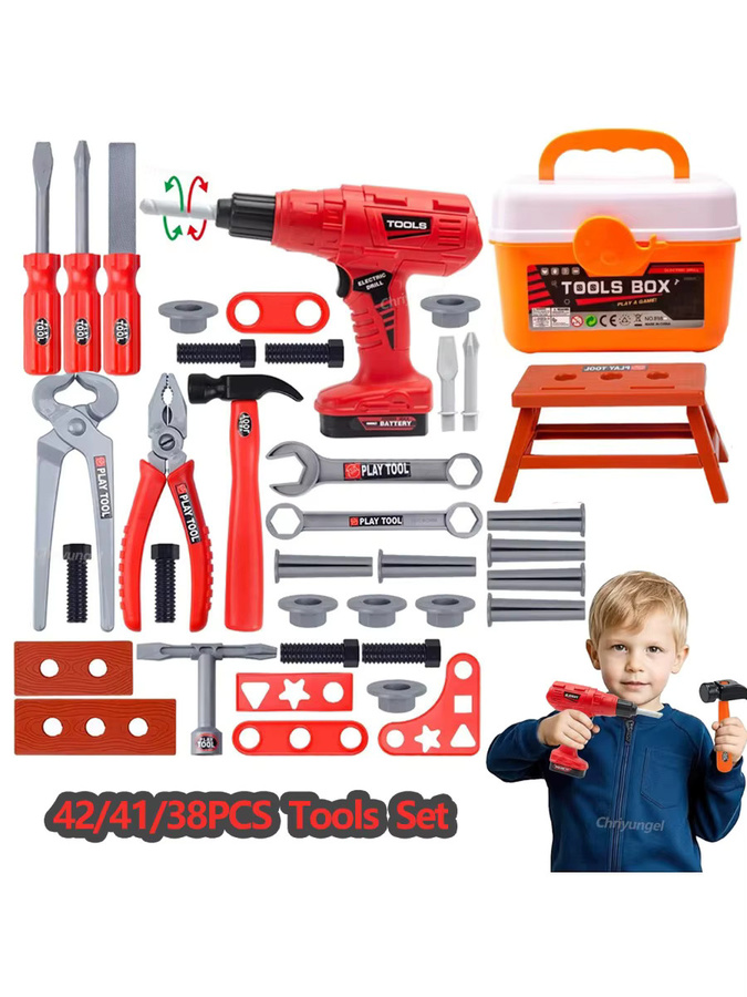 Chriyungel Kinder-Werkzeugset, Spielzeug, 38-teiliges Set - Bild 7