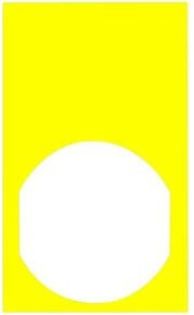 Schneider Electric Unterlegschild ZBY61101 aus Metall in Gelb, Breite: 5 cm, Höhe: 3 cm - Bild 1