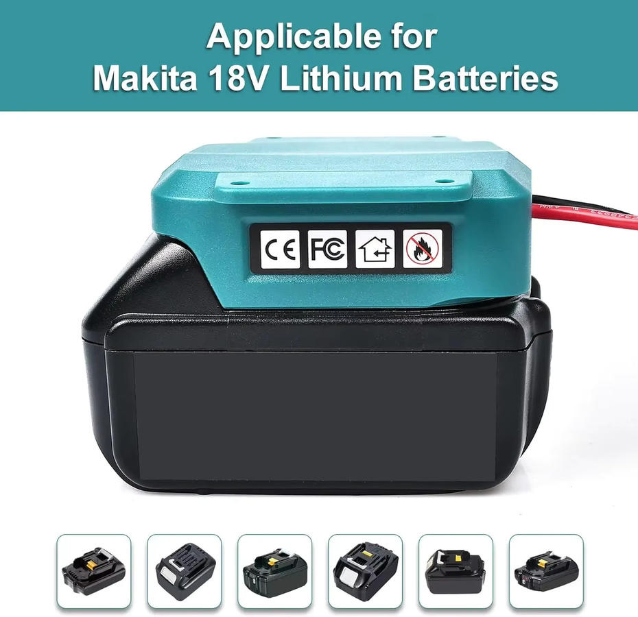 XMSJ Akku-Adapter kompatibel für Makita 18V BL1830 BL1840 Stromkonverter für DIY RC Spielzeug - Bild 5