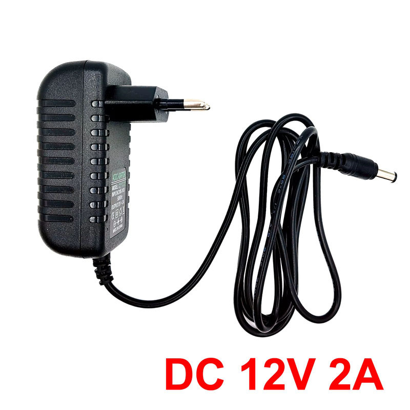 JIENUO Universal Netzteil EU/US Power Adapter mit DC 12V Ausgang, Schwarz - Bild 2