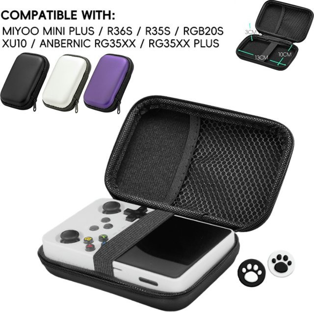 Tragbare Aufbewahrungstasche in Schwarz für ANBERNIC RG35XX, RG35XX PLUS, Miyoo Mini Plus, R36S und R35S Handheld Spielkonsolen - Bild 1