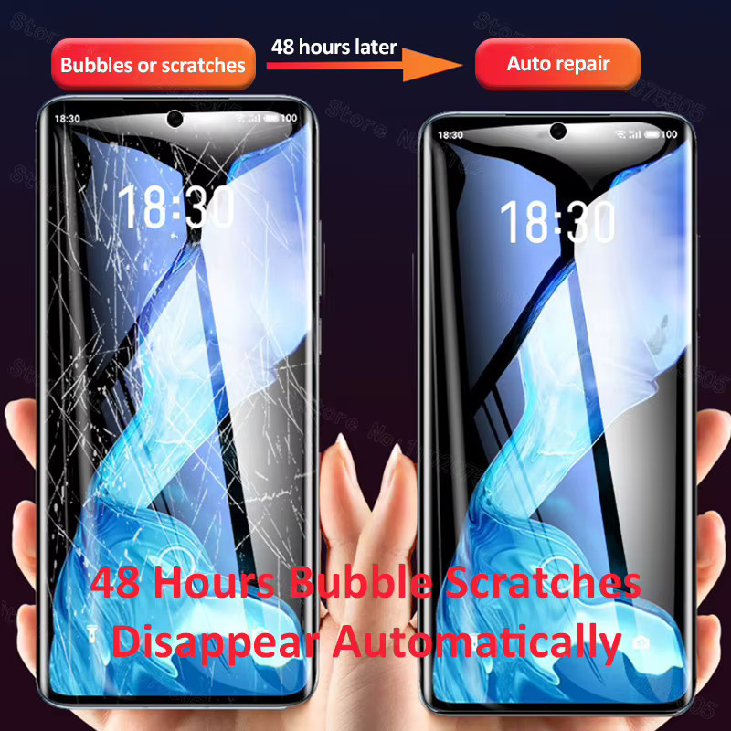 3er-Pack Privatsphäre Hydrogelfolie für Realme GT 8 Pro, GT 7 Pro und GT 7T, Transparent, Full Cover Displayschutzfolie mit Anti-Spy-Funktion - Bild 2