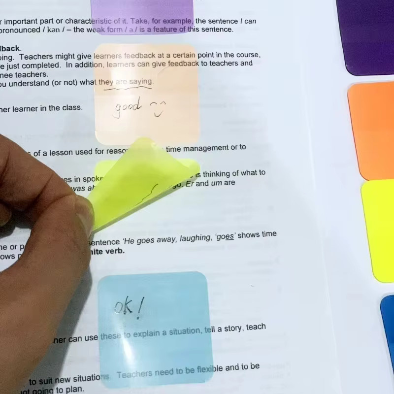 INS Wasserdichte Haftnotizen in 8 Farben mit 160 Blatt für Schule und Büro - Bild 4