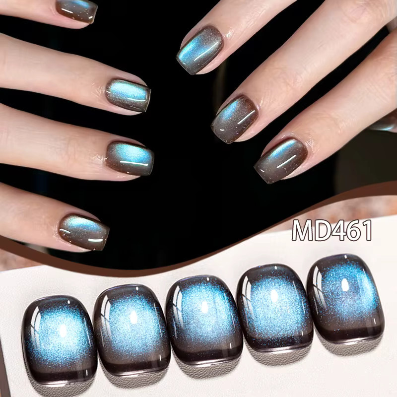 MSRUIOO Nagellack, Bräunlich-Blau, Schimmernd, 8 ml - Bild 2