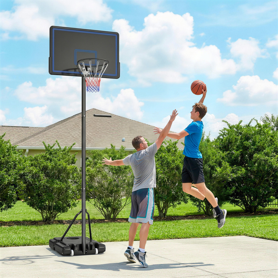 Aosom Basketballkorb, freistehend, höhenverstellbar, mit Rollen, Blau - Bild 2