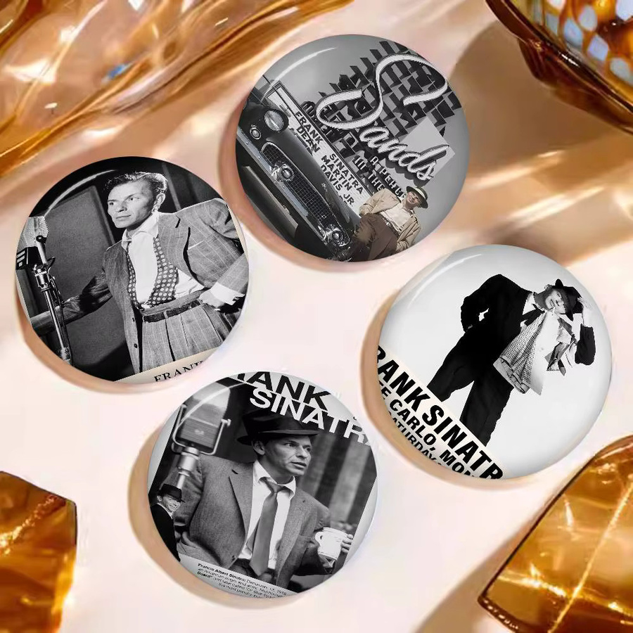 Icona Brosche Frank Sinatra, Weißblech, Unisex - Bild 6