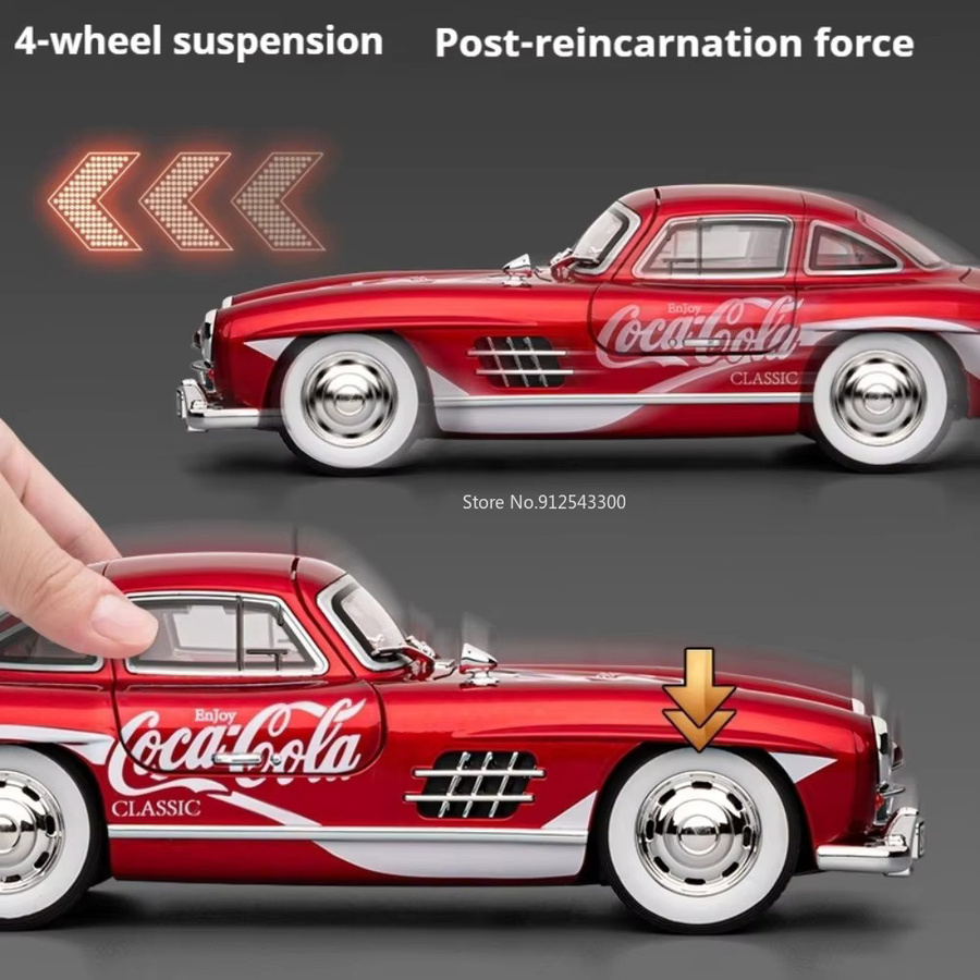 RMZ city 300SL 500K Automodell-Spielzeug, 1:24, mit Licht und Sound, Rot - Bild 4