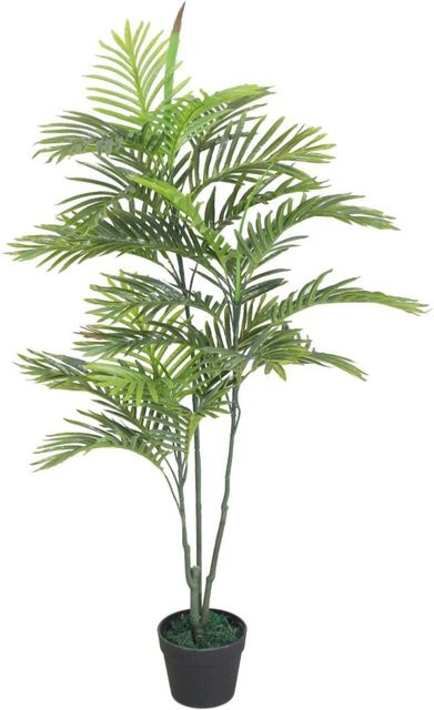 Lex Kunstpalme in Grün mit Plastikstamm, künstlicher Deko-Baum für dein Zuhause, Höhe: 120 cm - Bild 1