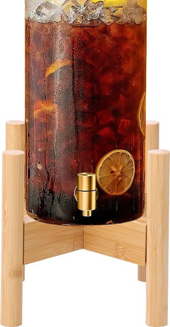 Willstar 2er-Set Getränke-Dispenser-Ständer aus Holz in Braun, verstellbare Halter für Wasserkrüge oder Blumentöpfe und Bonsai-Displays - Bild 1