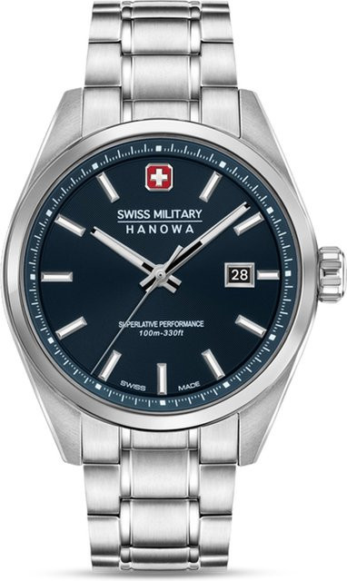 Swiss Military Hanowa Armbanduhr Pioneer, Quarz, Edelstahl, Blau, 41 mm, Herren - Bild 1