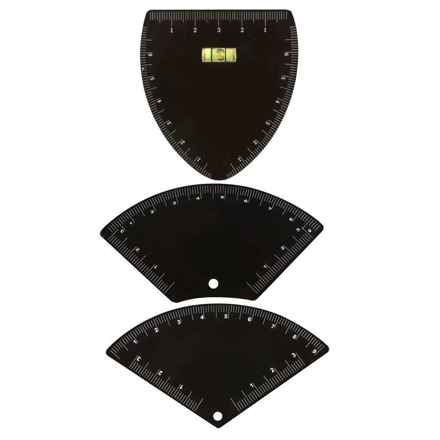 Augenbrauen-Lineal-Schablone aus Metall, Black, Unisex - Bild 2