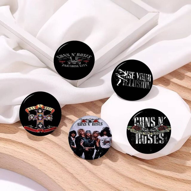 Guns N' Roses Anime Button Pin Brosche, Unisex - Bild 1