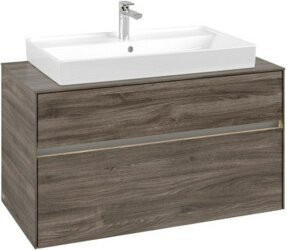 V&B Waschtischunterschrank Collaro mit Waschtisch und LED-Beleuchtung, B/T/H: 100 x 54,8 x 50 cm - Bild 1