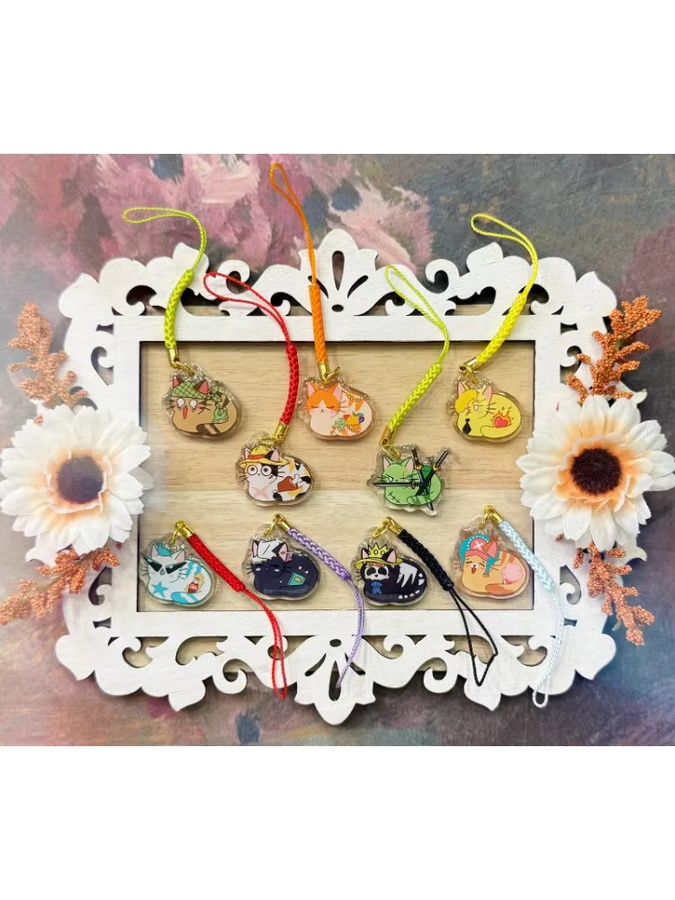 Bandai One Piece Cat Loaf Charms, Schlüsselanhänger, Acryl - Bild 3