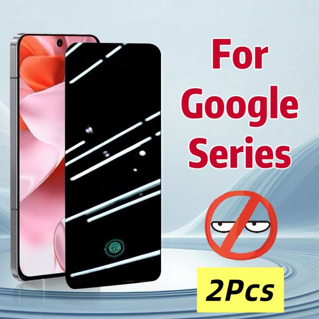 2 Stück Anti-Spionage-Schutzglas für Google Pixel 10, 9, 8, 7 und 6, HD-klarer Displayschutz, transparent - Bild 1