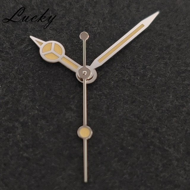 MUZHI Armbanduhr Vintage, Silber, Orange Hände, Grün Leuchtende Hände, Unisex - Bild 1